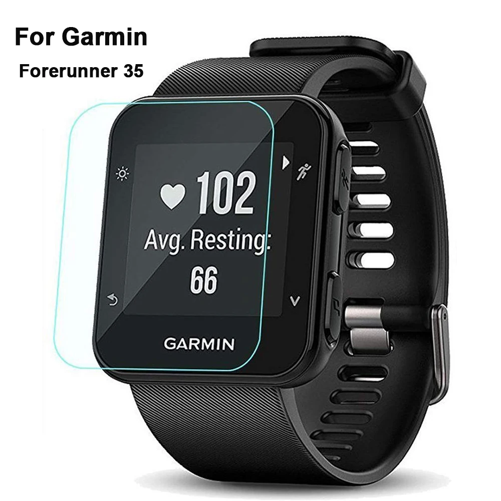 4PCS 9H Tempered Glass For Garmin Forerunner 35 HR Round Smart Watch Screen Protector Anti-scratch Protective Film