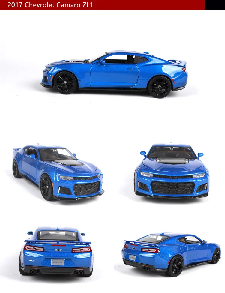 Maisto 1:24 Chevrolet Camaro ZL1 Roadster имитация сплава Модель автомобиля Моделирование Украшение автомобиля коллекция Подарочная игрушка