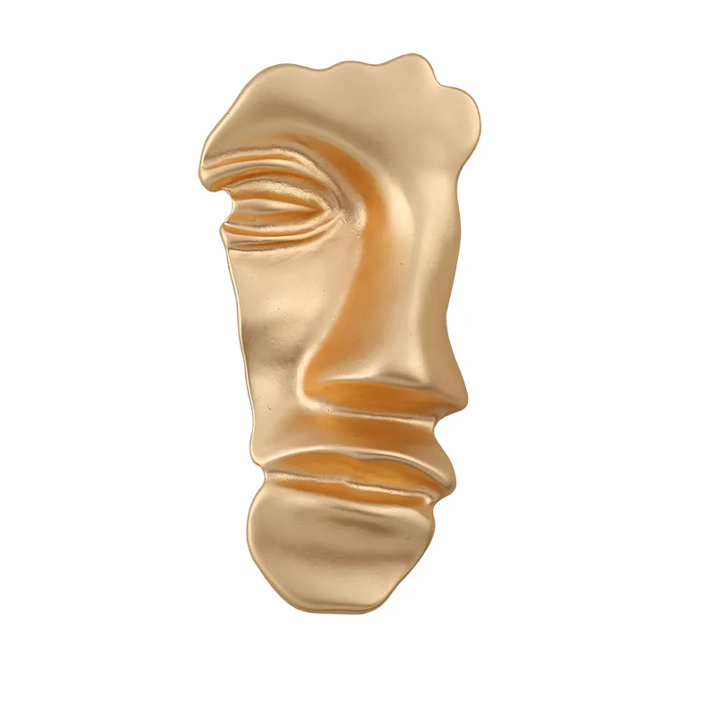 Европейский и американский стиль Мода темперамент лицо голова матовое золото