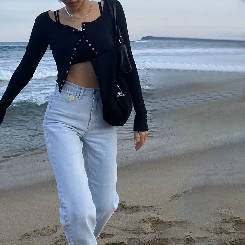 

Single Breasted Cardigan Women Long Sleeve U-neck Top 2020 Autumn Casual Solid Color Buttons Cardigan Top Clothes for Women New