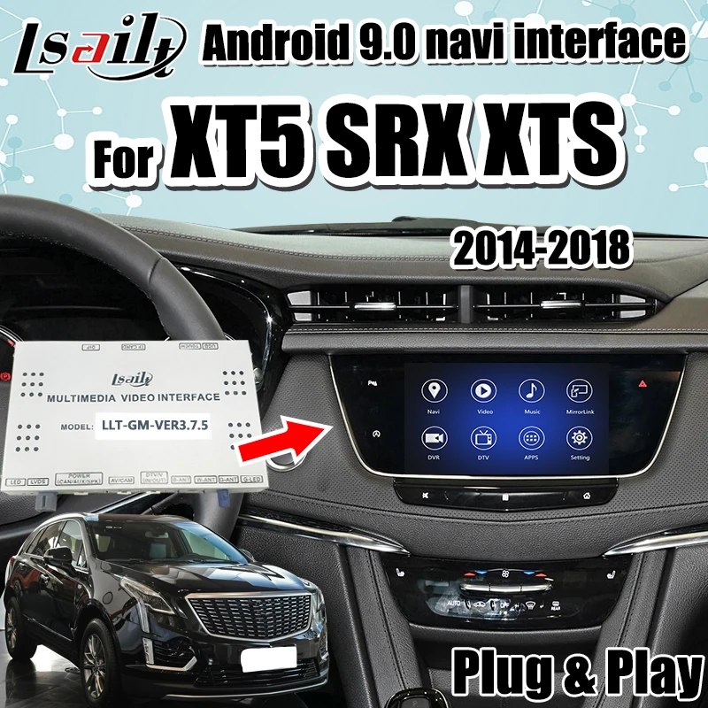 Lsailt CarPlay / Android GPS-навигатор для Cadillac XTS SRX ATS .. 2014-18 видеоинтерфейс с поддержкой Netflix