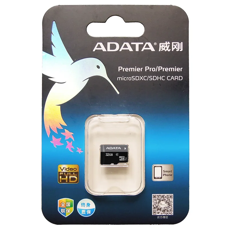 Карта памяти ADATA 16 Гб/32 ГБ/64 ГБ флэш-карты памяти Microsd TF/SD карты для смартфона/планшета