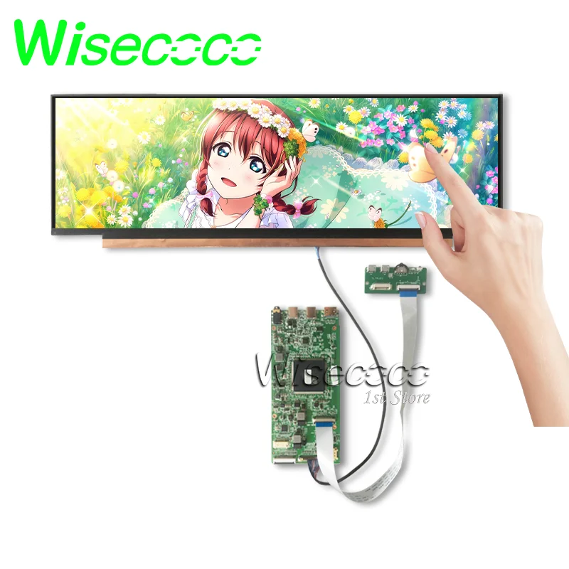 Wisecoco 14 Polegada 4k 3840x1100 Faça Você Mesmo Ips Lcd Monitor Gaming Console Painel Dengan 60hz Placa de Controlador Raspberry pi Exibição Painéis e LCDs p/ tablet - Imagem 5
