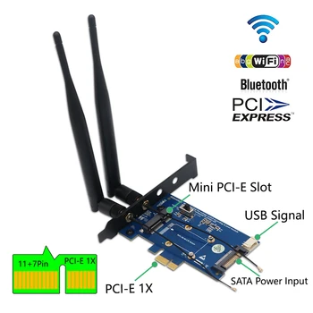 

Mini PCI-E to PCI-E 1X Adapter Wireless Bluetooth PCI Express Converter Module for Computer Wireless WiFi 3G/4G/LTE Mini Card