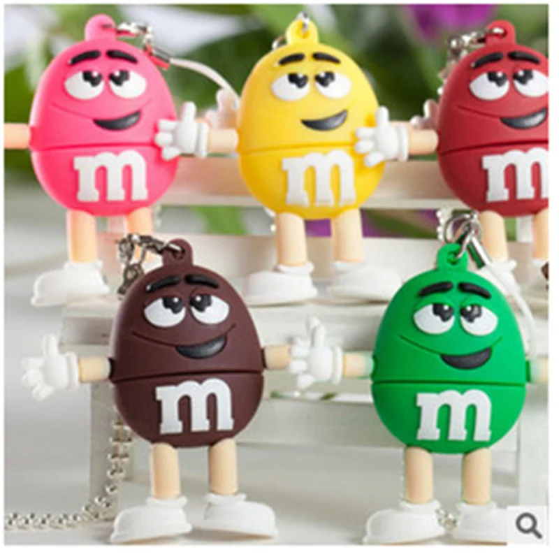 

Usb Flash Drive Chocolate M&M Pen Drive Waterproof Usb2.0 Pendrive 128G 256GB 512GB Flash Memory Card U Disk Usb Stick Cute Gift