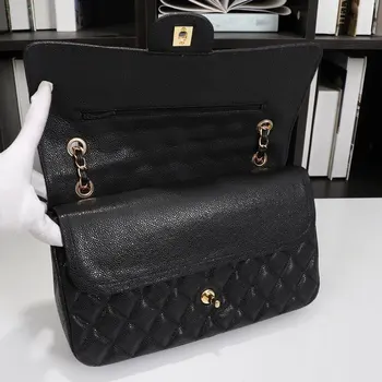 

2020 Luxury Women's Leather Shoulder Bag, Top Designer Caviar Carved Bag, Women's Crossbody Bag, Square Bag with Wings, Brand