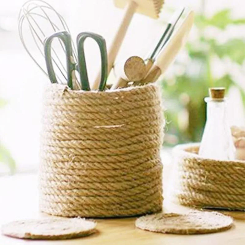 10M Natural Brown Sisal Rope For Cat Climbing Frame DIY Hand-Made Jute Rope Lamp Decoration Rope Binding Hemp Ropes Packaging 10M Natural Brown Sisal Rope For Cat Climbing Frame DIY Hand-Made Jute Rope Lamp Decoration Rope Binding Hemp Ropes Packaging