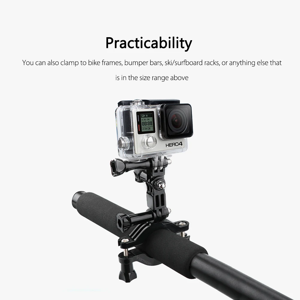 Аксессуары Vamson для Go Pro крепление на руль велосипеда или мотоцикла Gopro Hero 8 7 6 5 4 SJCAM