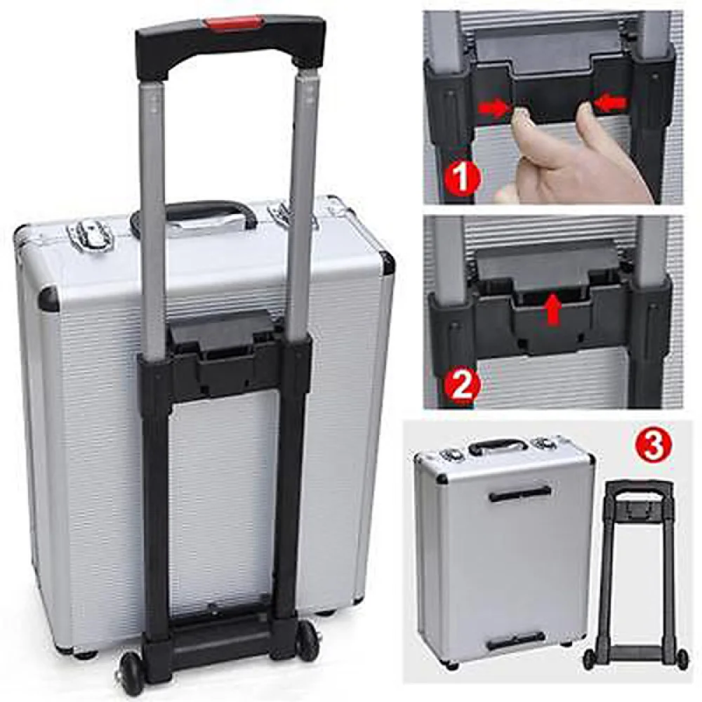 US $189.10 599pcs Tool Set Case Mechanics Kit Box Organize Castors Toolbox Trolley US New