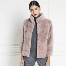Tatyana Furclub100% настоящий натуральный мех пальто женский стоячий воротник Женская норковая шуба Новое поступление зимняя повседневная теплая куртка