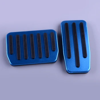 

2pcs Blue Gas Fuel Brake Pedal Cover Pad Fit for Tesla Model 3 2018 2019 2020 Non-Slip Aluminum Alloy & Rubber