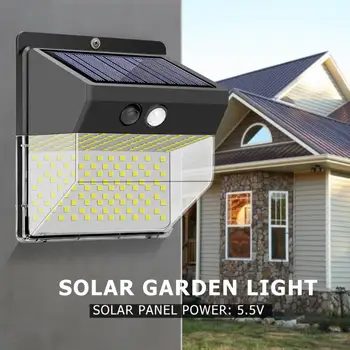 

152/262LED Human Induction Sensor Solar Energy Powered Yard Wall Light Waterproof Outdoor Security 3 Modes Motion Sensor Light