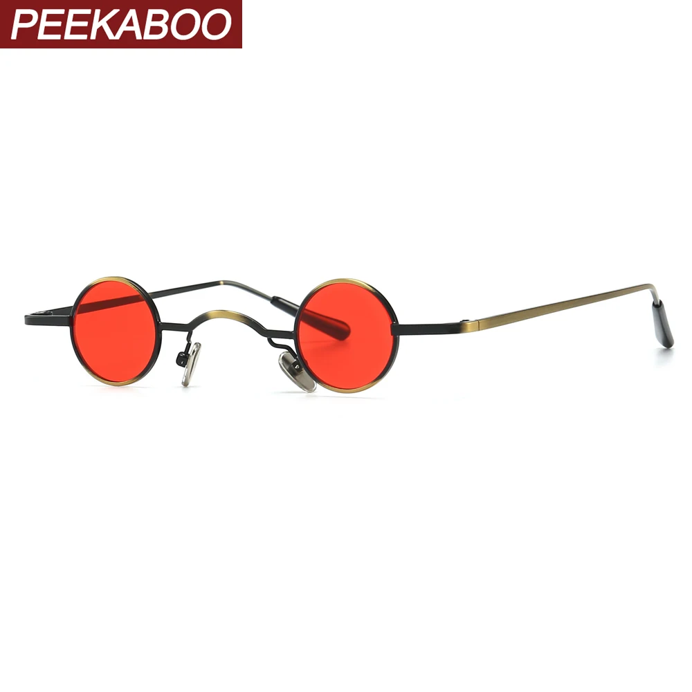 Мужские и женские очки в стиле панк Peekaboo красные крошечные солнцезащитные