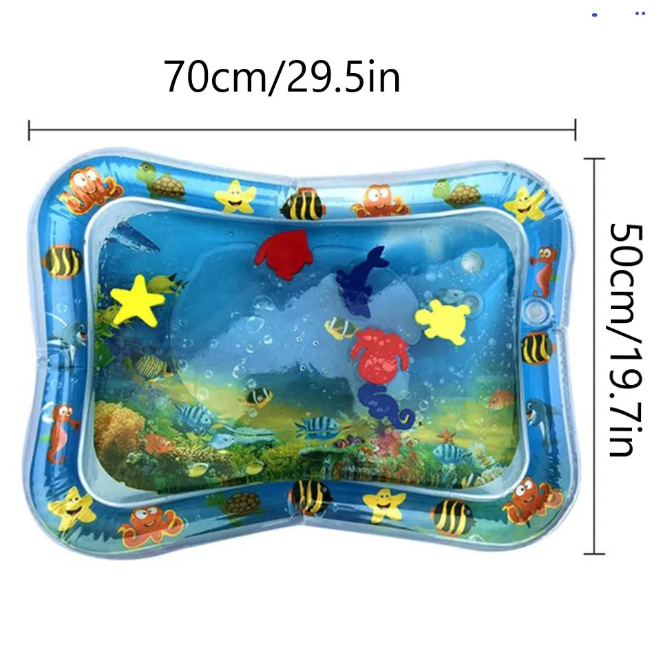 

Original 2020 new Inflatable Baby Water Mat Infant Tummy Time Playmat Toddler Fun Activity Play Center for Sensory Stimulation