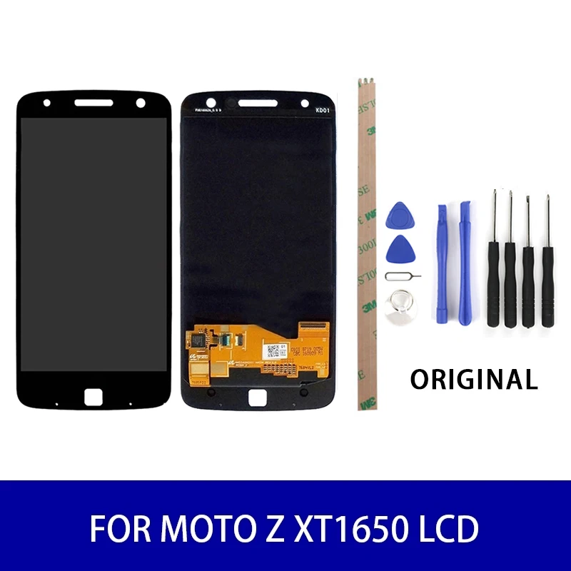 Оригинал для Motolora Moto Z XT1650 ЖК-дисплей сенсорный экран панель дигитайзер сборка