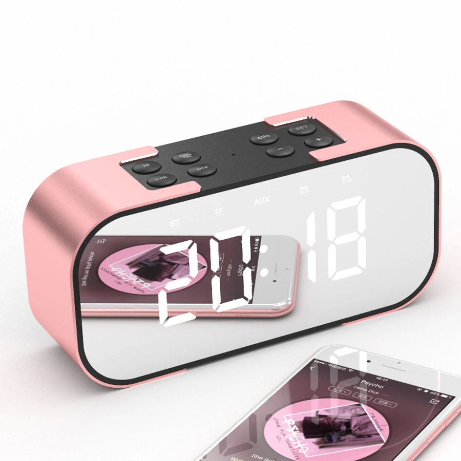 Bluetooth светодиодный зеркальный будильник часы цифровой Повтор говорящий ночной Nixie электронные настольные часы светильник Despertador цифровой Led 4n