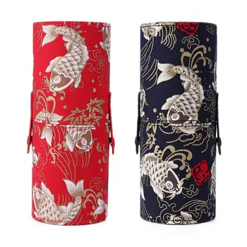 

Fashion Retro Embroidery Makeup Cosmetic Brush Pen Storage Box Cloth Bag Exquisite Workmanship Simple Atmosphere