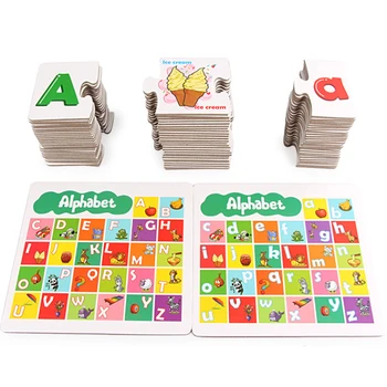 

Kids Educational Matching Puzzle Toys Uppercase ABC Cardboard Letter Lowercase Alphabet Pairing Cognitive Wisdom Development