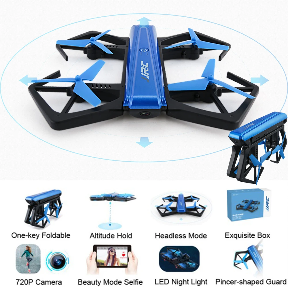 JJRC H43WH мини Радиоуправляемый Дрон с HD камерой WiFi приложение управление складной