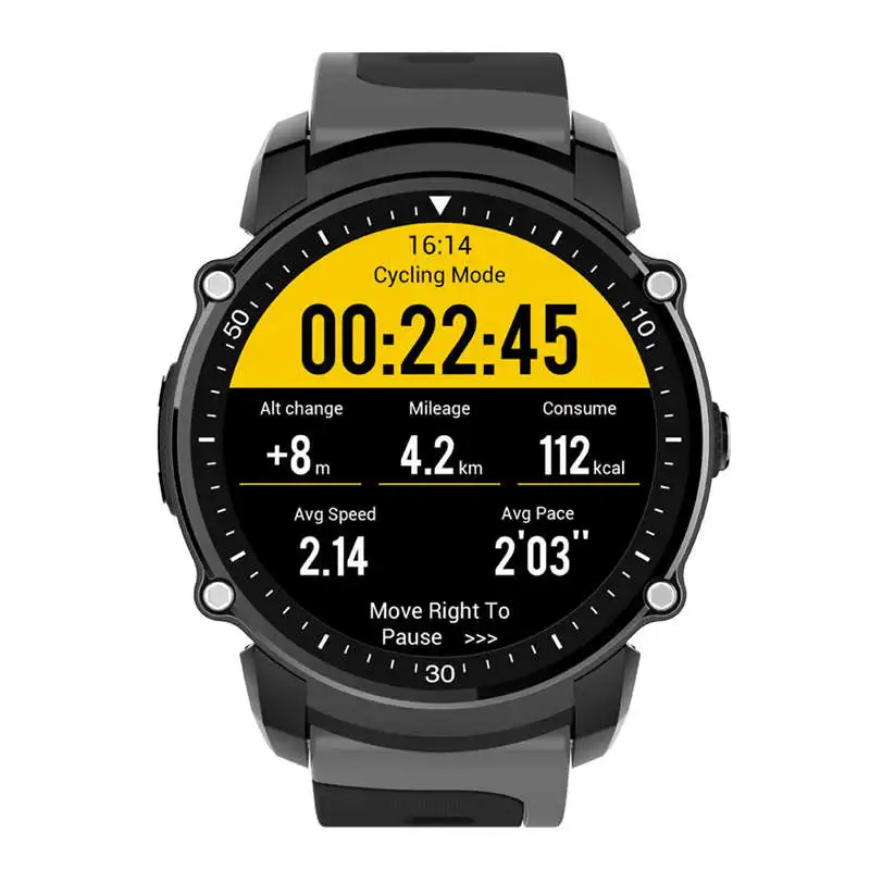 

AAAE Top-Sports Smart Watch Android 5.0 And Ios 8.0,Ip68 Waterproof Heart Rate Monitoring,Pedometer,Gps Information Reminder Spo