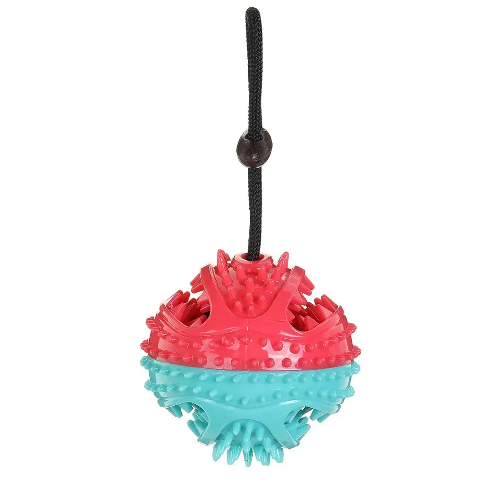 Pet Dog Toy Rubber Ball Grind Clean Teeth Molar Bite Resistant Leakage Food Ball