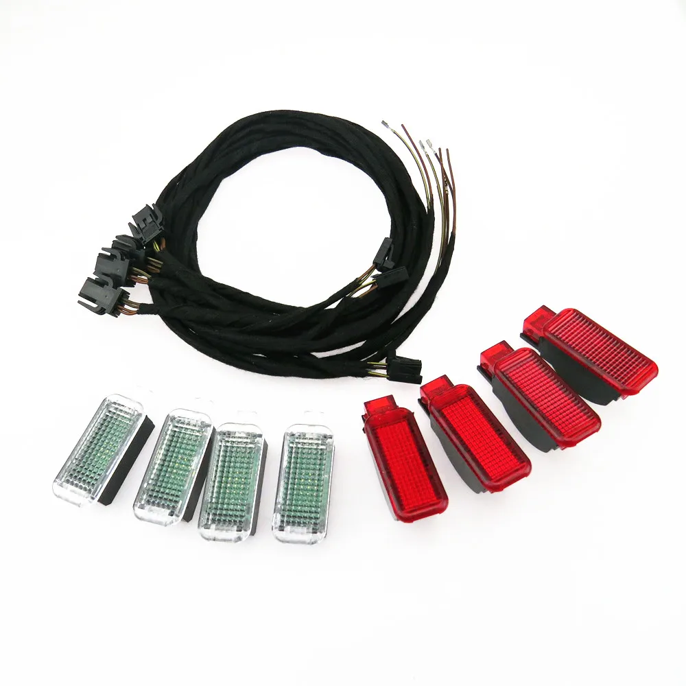 Светодиодный светильник SCJYRXS s & Red для дверей A6 A8 A4 S4 Cabrio A3 S3 Q5 TT Cabriolet 3AD 947 409 8KD947411 1