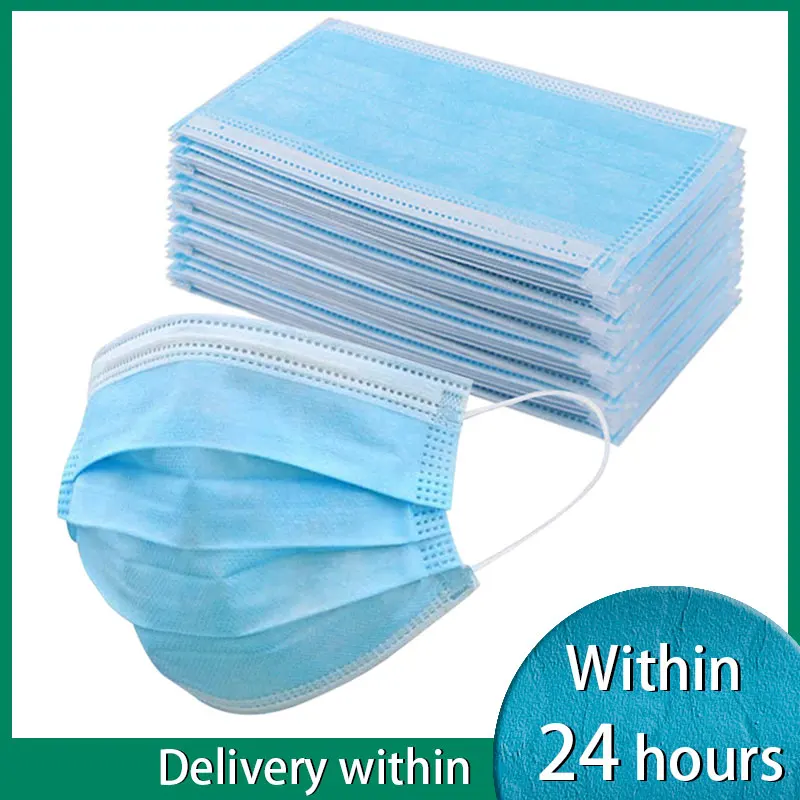 

3 Layer Non-woven Dust Mask Thickened Disposable Mouth kids Mask Features as FFP2 KF95 10-50pcs/Bag