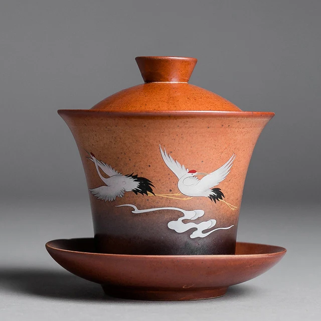 Эмаль Gaiwan разрисованная вручную керамика пиалы для чая чайный набор кунг-фу фарфор Чайный набор из чайная чашка в китайском стиле Чай Услуги - Цвет: A