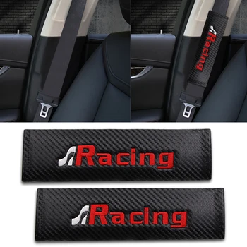 

2pcs car seat belt cushions seat shoulder strap cushion cover for Fords ST race Fiesta Focus 2 3 Kuga Mondeos Mustang