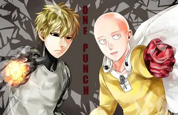 

One Punch Man Poster Digital Illustration Anime Picture Poster Canvas Art Prints,20 x 28 Inches,No Frame