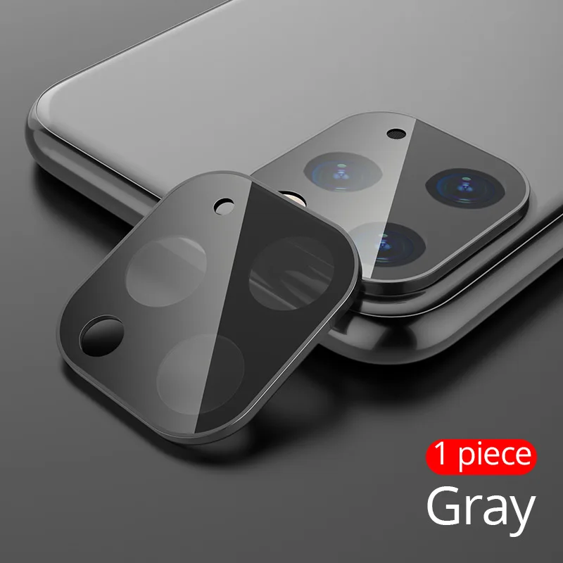 PZOZ 0,15 мм стекло для объектива камеры для iPhone 11 Pro X XS Max пленка для камеры на мобильном телефоне Защитная линза для мобильного телефона защитная пленка из закаленного стекла - Цвет: Gray