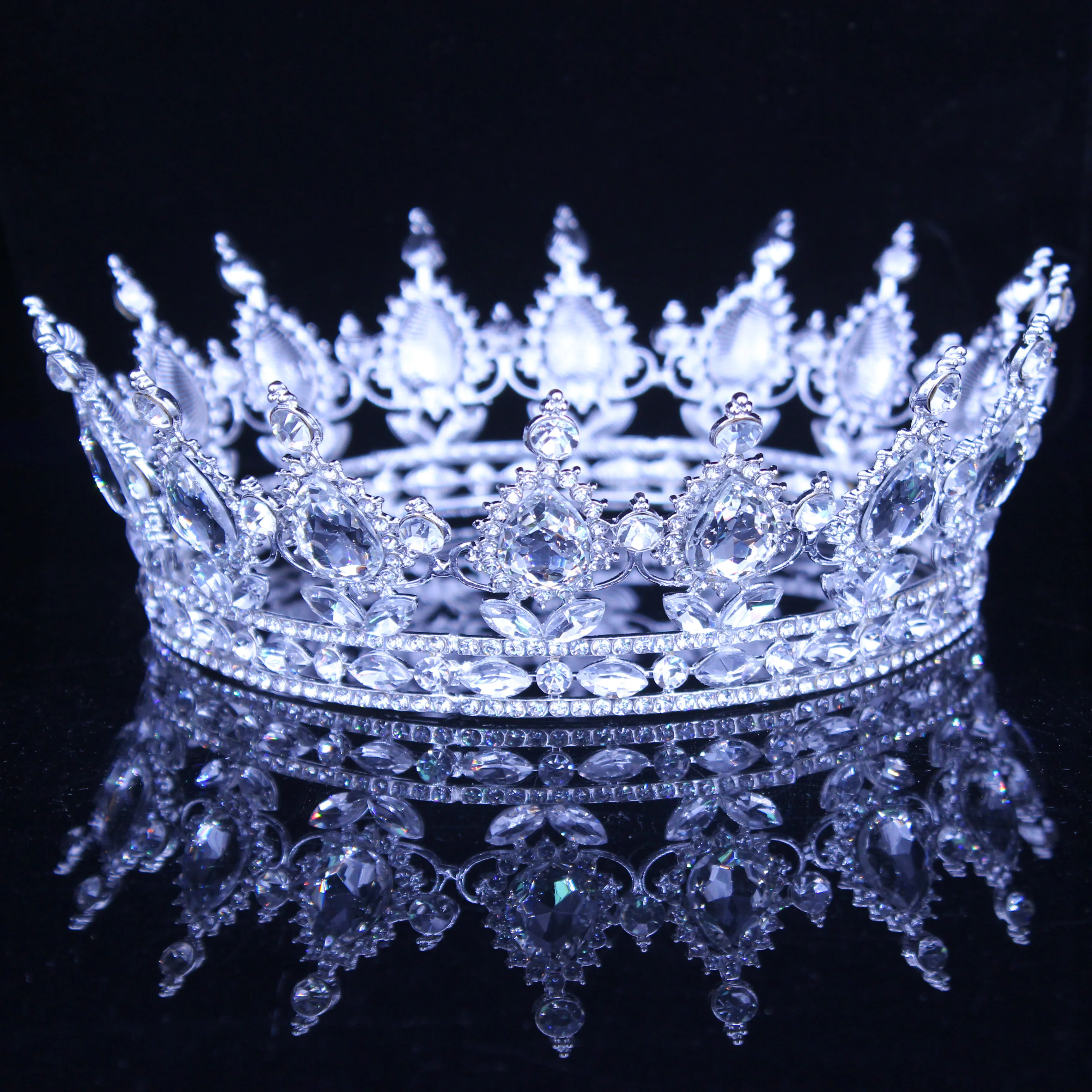 Crystal Queen King Tiaras and Crowns hair accessory jewelry accessories hair headdress bridal headwear hair band crown Bridal Diadem For Bride Women Headpiece Hair Ornaments Wedding Head Jewelry Accessories