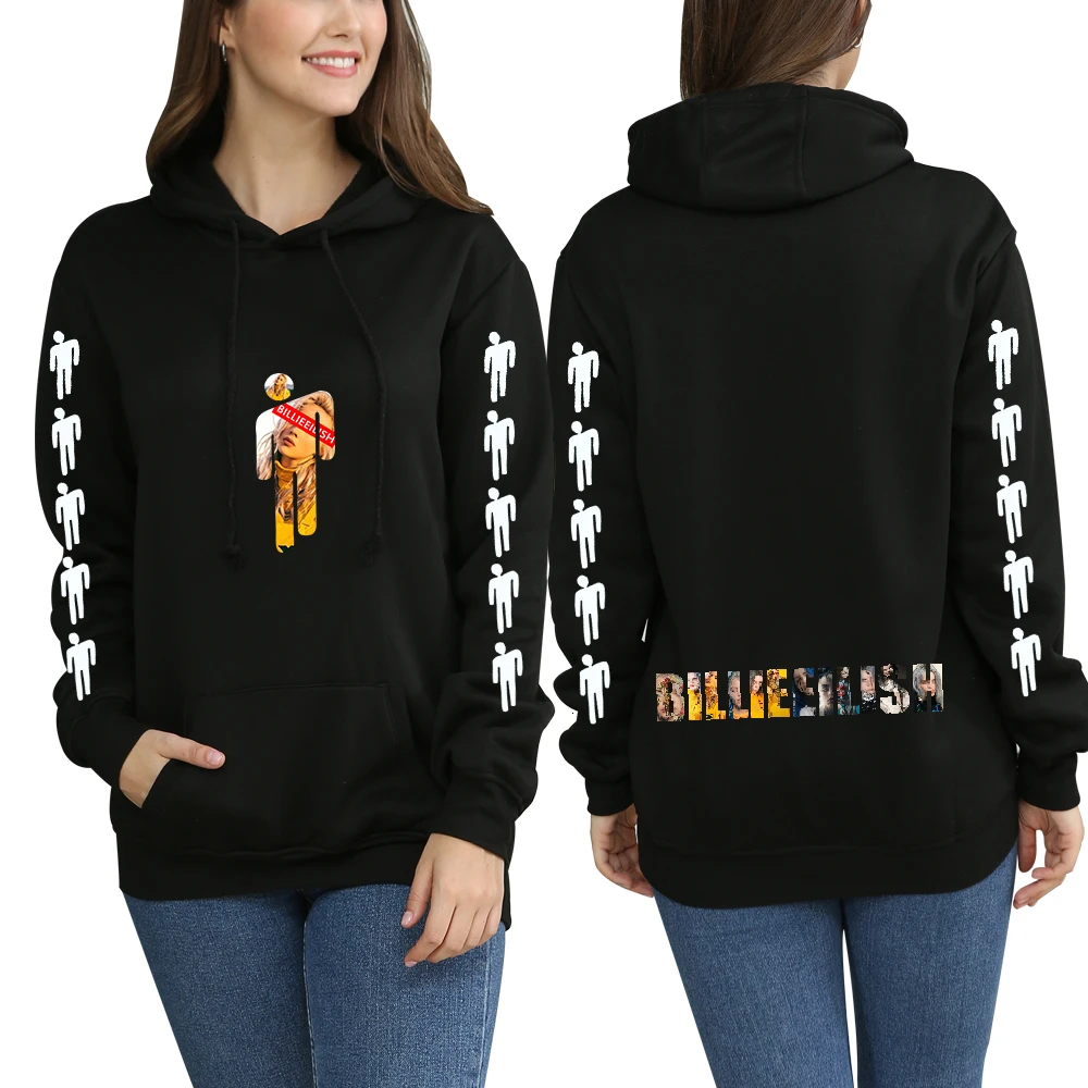  Billie Eilish Hoodies Sweatshirt Jacket Casual Oversized Hoodie Plus Size 4XL Merchandise Casual Tr