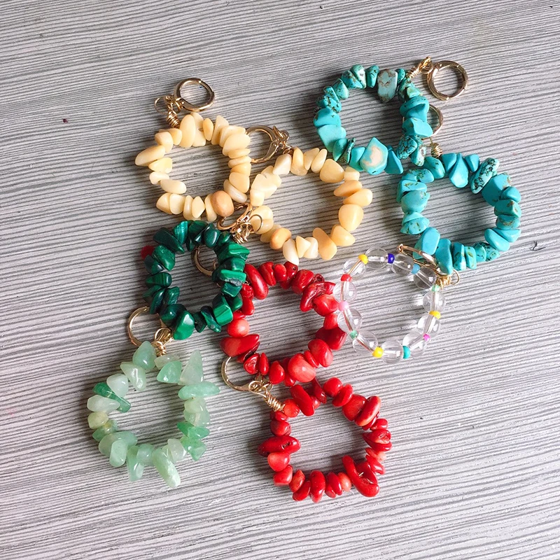 Женские серьги ручной работы милые маленькие Проводные с бусинами и