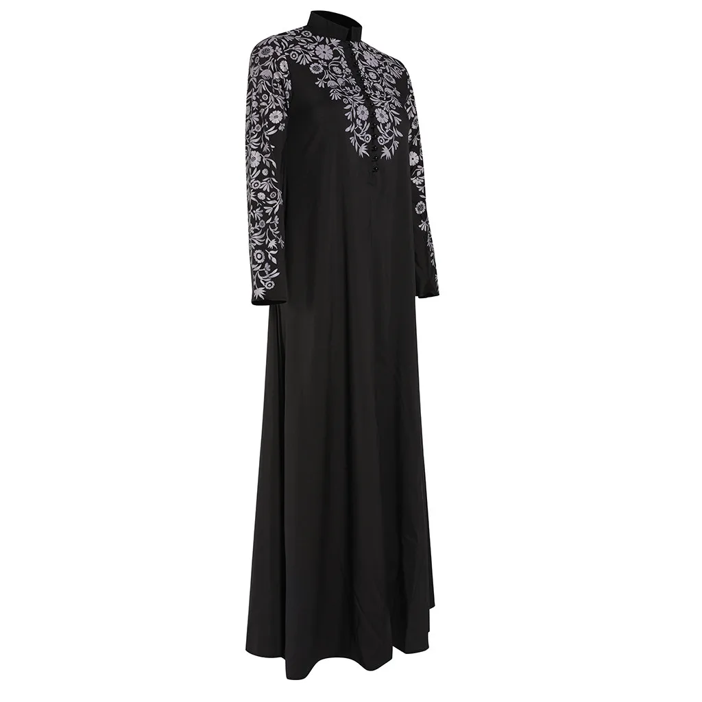 MISSOMO Vestidos Women Muslim Dress Kaftan Arab Jilbab Abaya Islamic Lace Stitching Maxi Dress girl clothes women long dresses 8