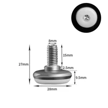  Stainless steel Adjustable Furniture Feet Nylon Base Levelers, for Sofa, Table, Chair, Cabinet, Workbench of Leveling feet 
