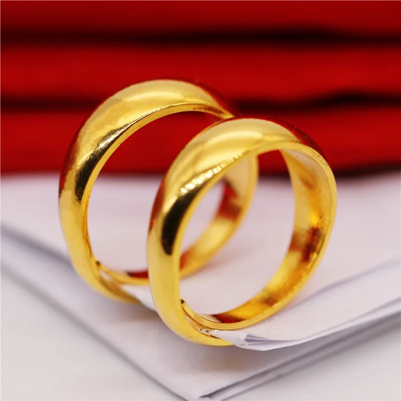 Глянцевое медное Золотое зеркальное кольцо с надписью Myanmar Shakin, глянцевое Открытое кольцо с печатью 999, мужское и женское золотое кольцо 24 K, свадебные ювелирные изделия