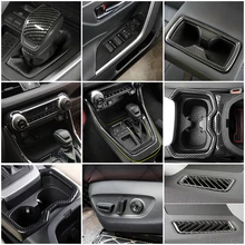 Per Toyota Rav 4 Rav4 5 Gen 2019-2021 fibra di carbonio ABS stampato interni modanatura centro Console cruscotto modifica decorazione