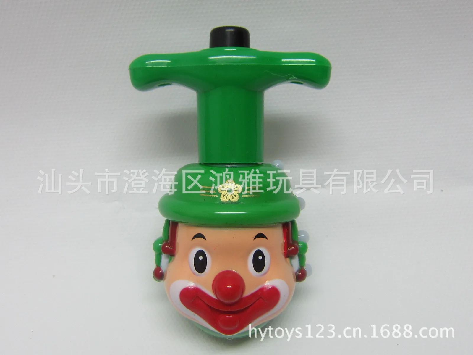Manufacturers Direct Selling CHILDREN'S Plastic Toys Light Plastic Gyro Music Spinner Clown Spinner Hot Selling Cross Border