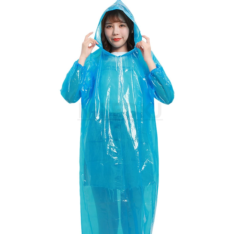 Chubasquero grueso impermeable para hombre, impermeable, transparente, para acampar, con capucha, portátil, para exteriores, PonchoFashion, 1 Uds.