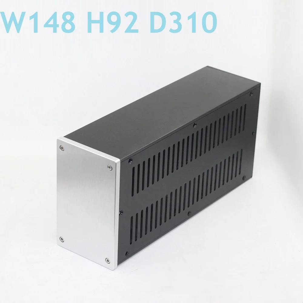 

PSU Cabinet Rear Power Amplifier Supply Chassis DAC DIY Anodizd Vents Aluminum Enclosure Decoding Preamp Shell W148 H92 D310