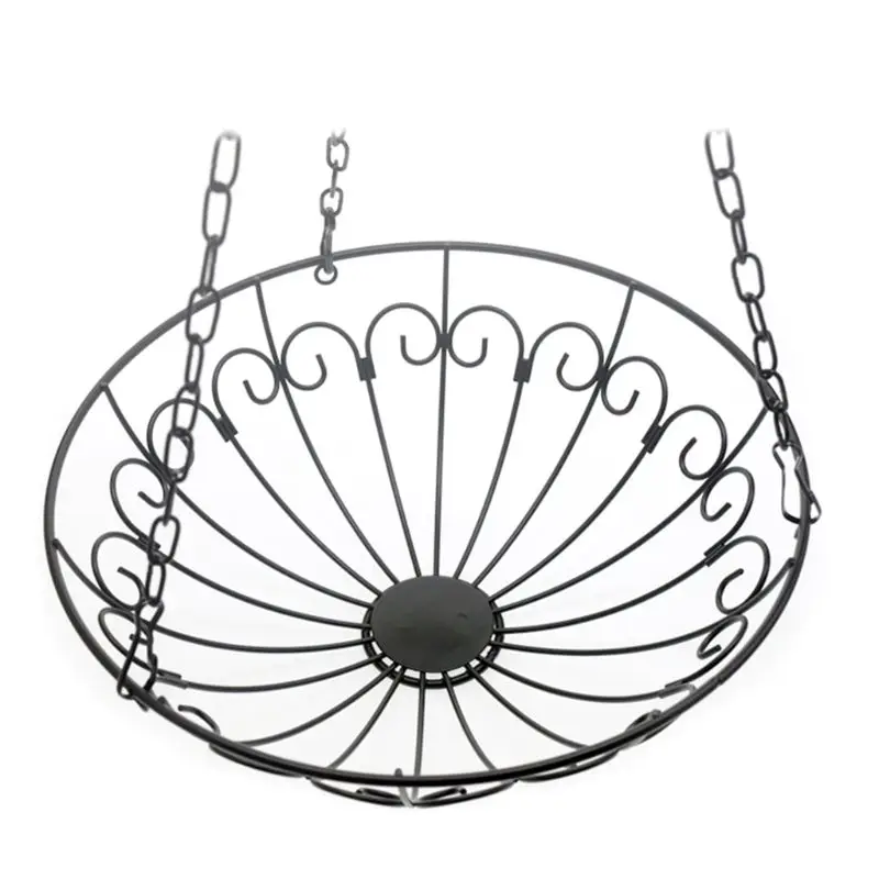 3-Tier 3-Tier Wire Hanging Fruit Basket with Black Chain Extender and Two Ceiling Hook- Perfect for Fruit, Vegetables, Snacks