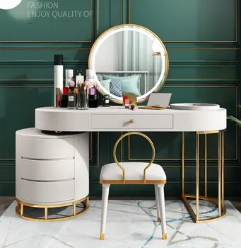

Dressing table modern simple bedroom storage cabinet integrated table high grade light dressing table