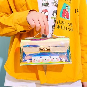 

Student Storage Cosmetic Bag Large Capacity Laser Transparent Pencil Bag Simple Student Child Storage Cosmetic Bag Pencil Case