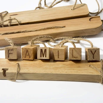 

Hot Photo Decoration Photo Frame Picture Collection Hand-Made Wooden Cotton Rope Hanging Ornament Postcard Family Lanyard