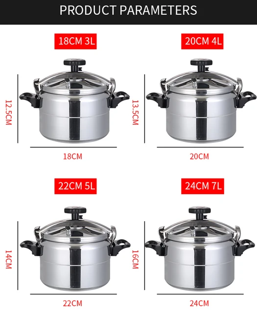 Extra Large Pressure Cooker Thick Commercial Stainless Steel Pressure Cooker  Kitchen Electric Cookware Dining Bar Home Garden - AliExpress