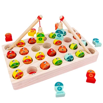 

Kids Toys Wooden Montessori Toys Digit Magnetic Game Fishing Toys Puzzle Toys Baby Early Educational Toys For Children Girl Gift