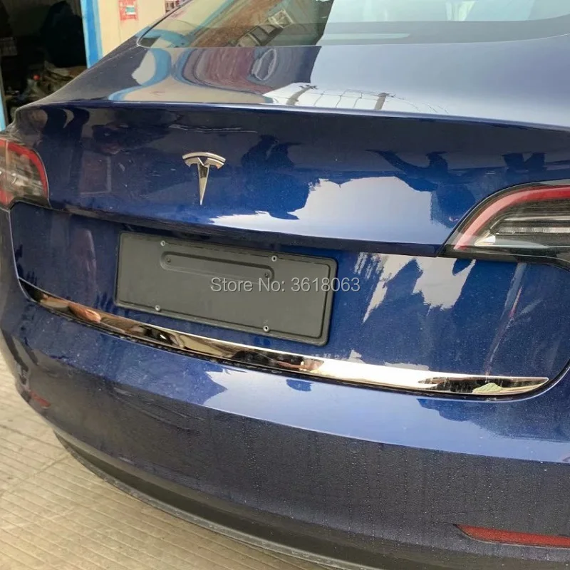 Для Tesla модель 3 Нержавеющая сталь задние двери дверь багажника Накладка Стикеры стайлинга автомобилей украшение аксессуар