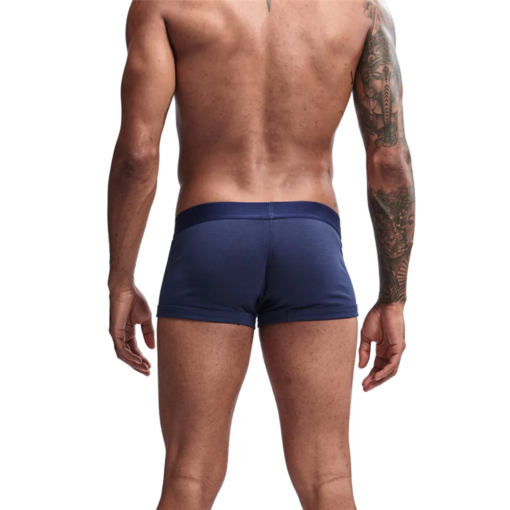New Mens Underwear Solid Classic Men Underpants Cotton Short trunk Spandex Man Pants Comfort Elastic Man Boxers Hot