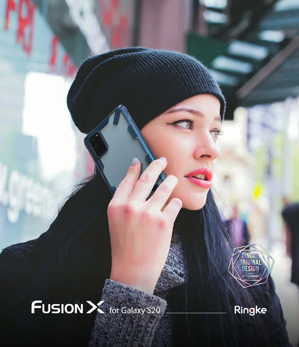 Телефонный чехол Ringke Fusion X для Samsung Galaxy S20 двухслойный сверхпрочный защитный из
